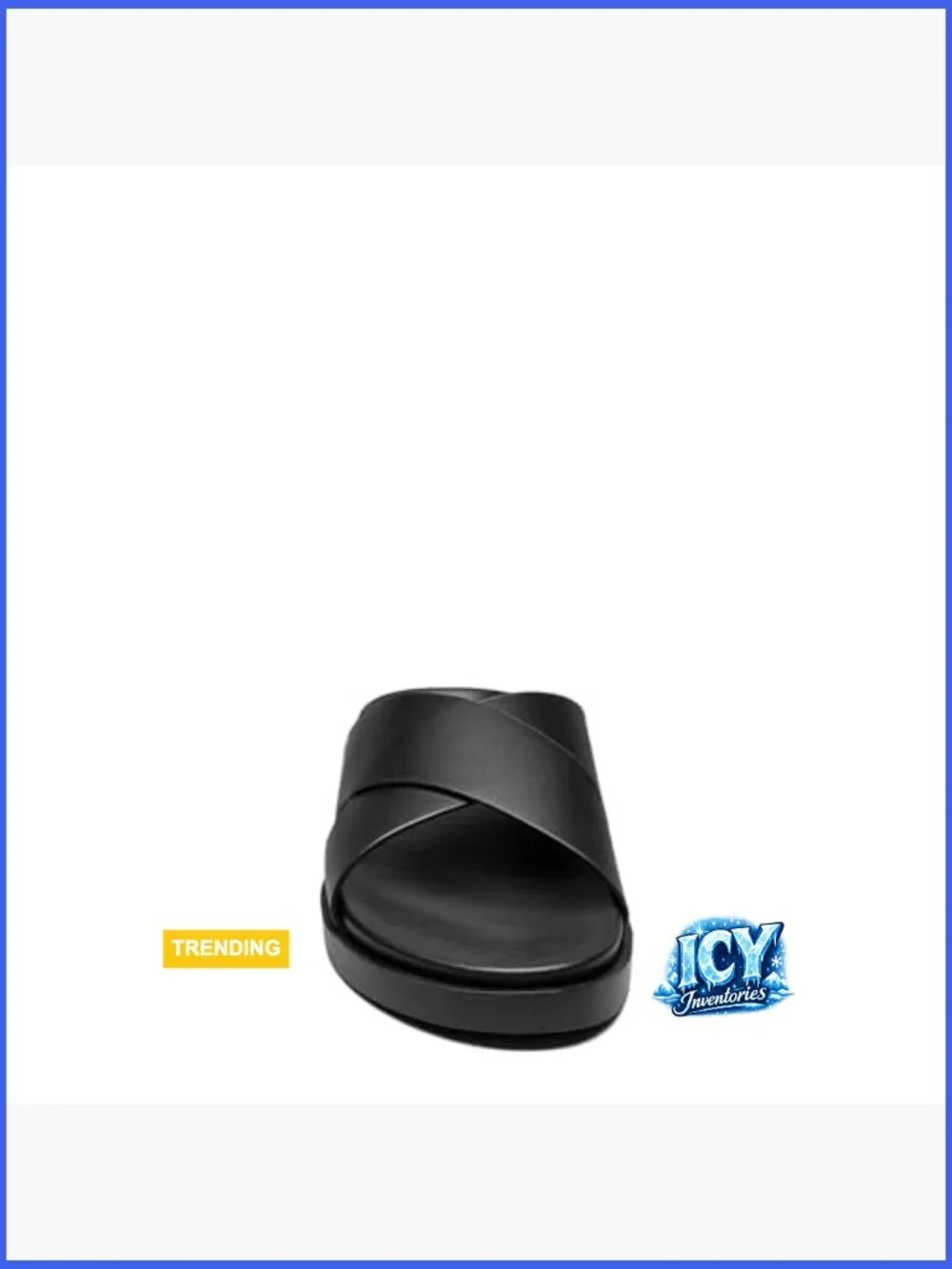 Men's Slide Sandal with Cross Strap Detail, Lightweight, Molded Footbed